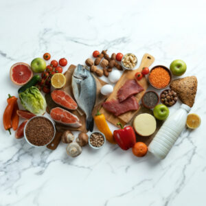 Selección de alimentos para aludir al test de sensibilidad alimentaria